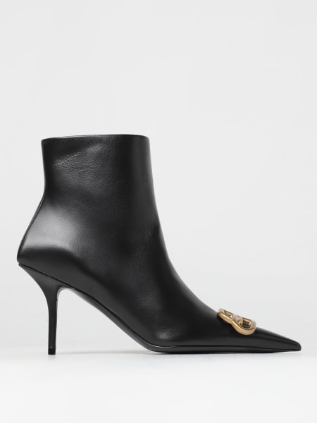 Balenciaga boots: Balenciaga Square Knife ankle boots in nappa with application