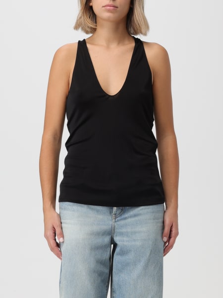 Saint Laurent tank top in silk crêpe