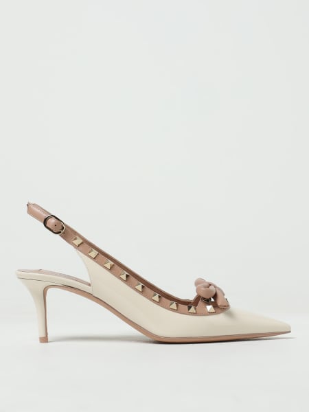 Valentino Garavani Rockstud Slingback in patent leather with studs