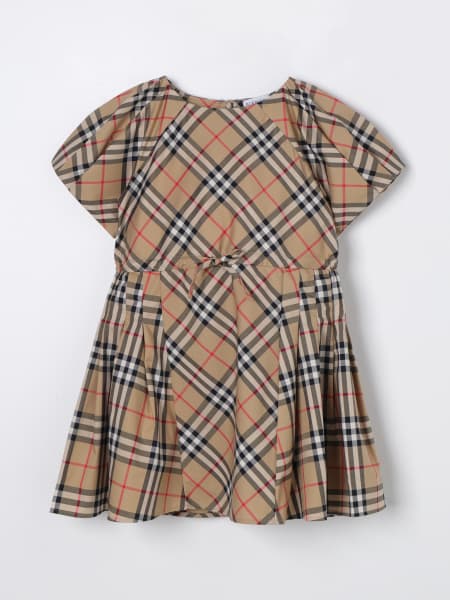 BURBERRY Dress kids Kids Beige Burberry dress 8078340 online at GIGLIO.COM