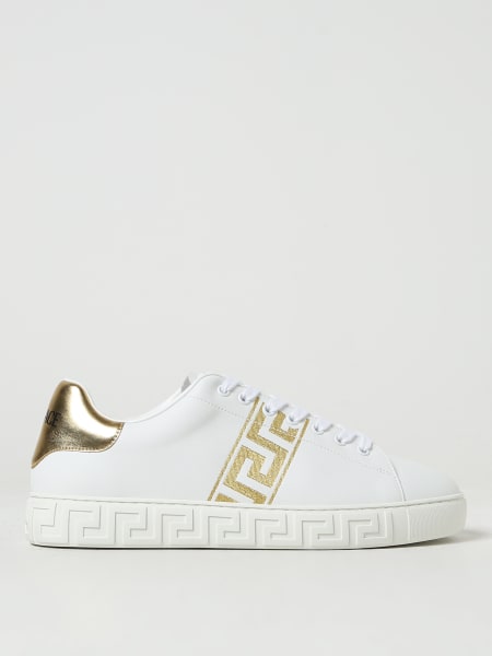 Sneakers Versace in pelle sintetica con Greca ricamata