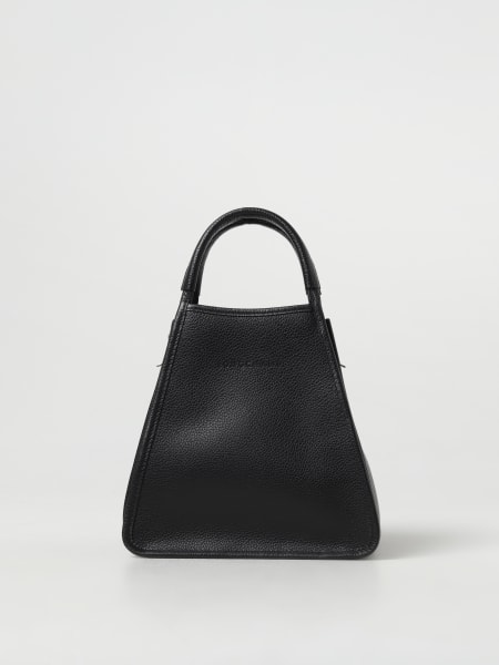 Longchamp Le Foulonné bag in grained leather with shoulder strap