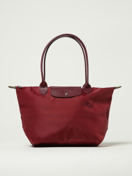 Borsa Le Pliage Green M Longchamp in nylon riciclato e pelle