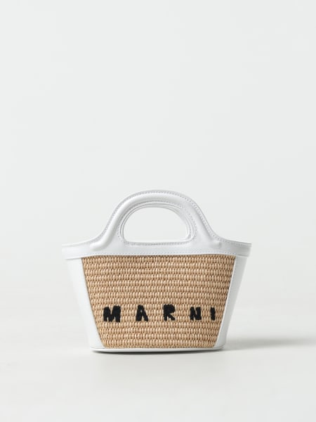 Marni Tropicalia bag in leather and woven raffia
