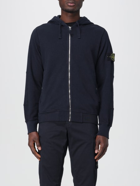 Stone Island Navy Zip Hoodie