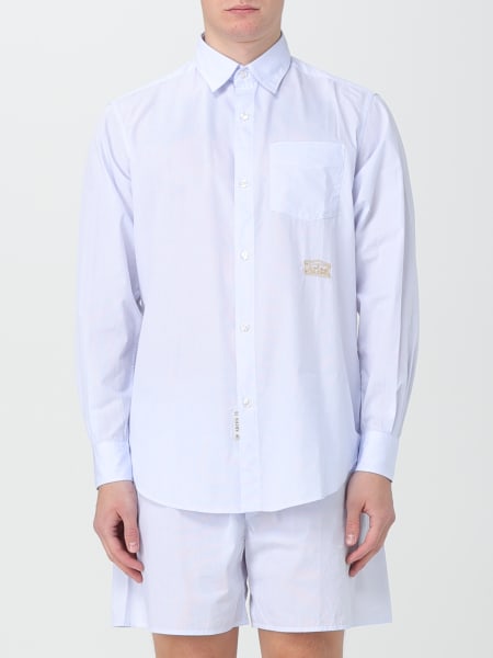 Camicia Aries in popeline di cotone con logo ricamato