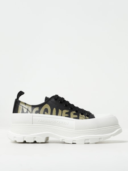 McQueen tread slick graffiti nappa leather sneakers