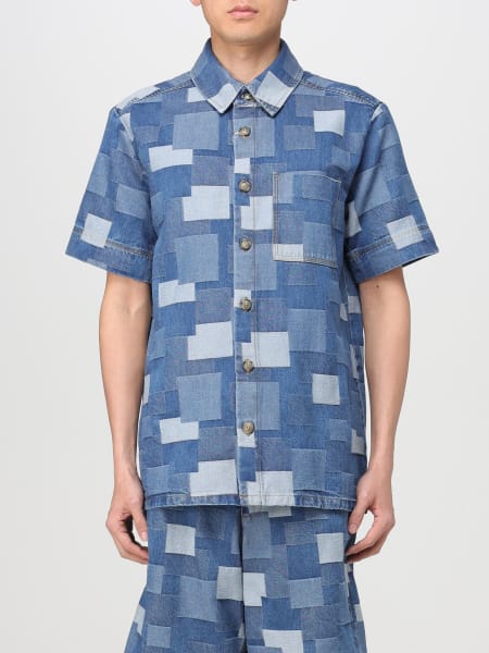 Camicie uomo: Camicia A.P.C. in denim patchwork