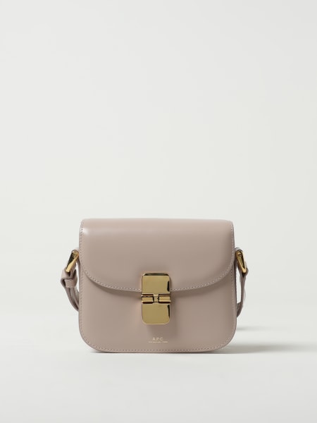 A.P.C.: Borsa Grace A.P.C. in pelle con logo