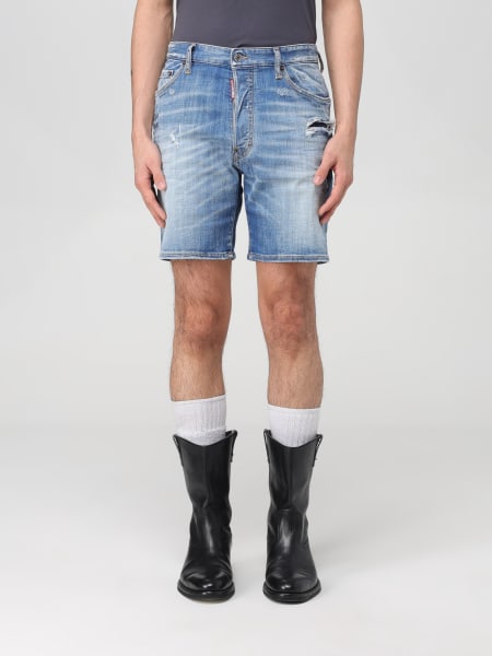 Pantaloncino Dsquared2 in denim distressed