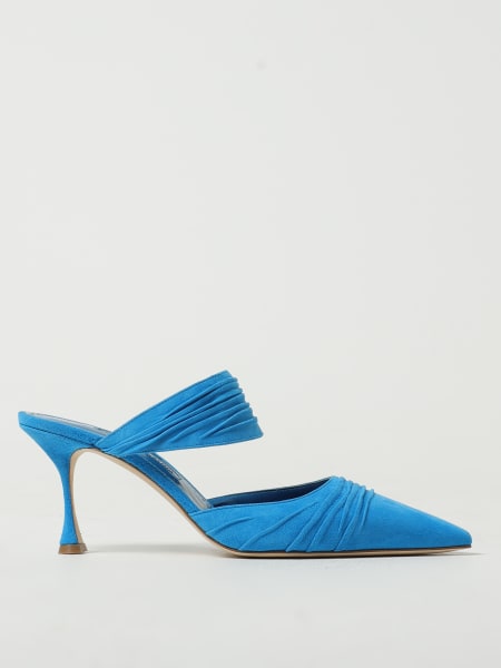 Manolo Blahnik mules in suede