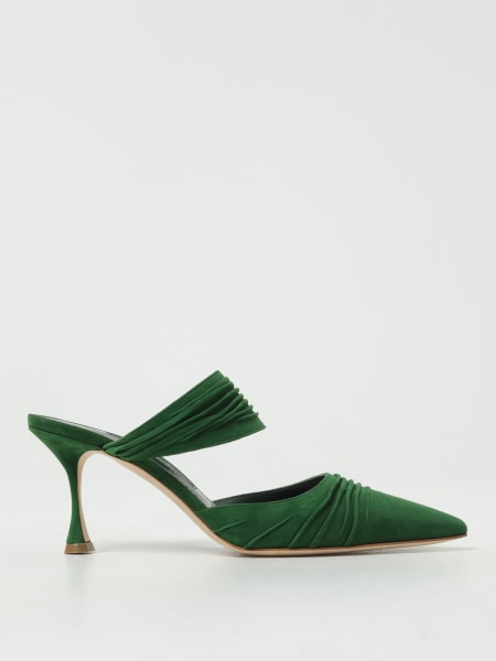 Manolo Blahnik mules in suede