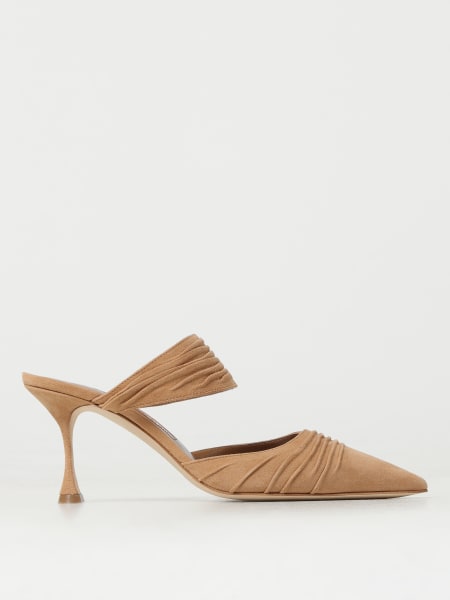 Manolo Blahnik mules in suede