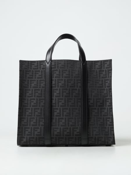 Men's Fendi: Fendi shopping bag in fabric with jacquard FF monogram