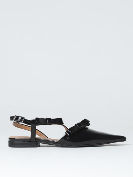 Ganni patent leather ballerinas with bows