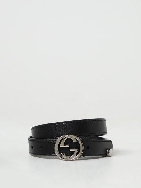 Cintura Gucci in pelle con fibbia monogram GG