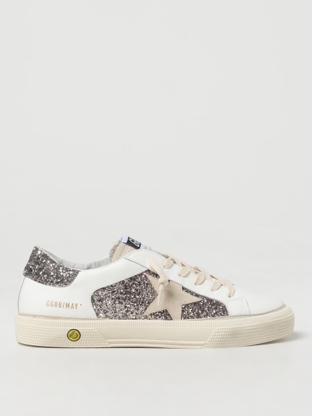 Moda scarpe: Sneakers May Golden Goose in pelle con glitter