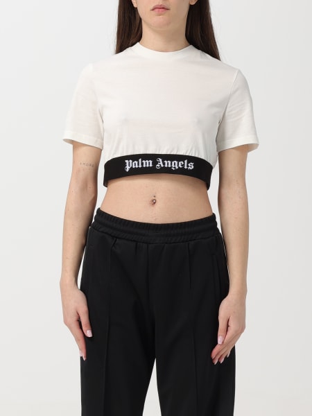 Palm Angels donna: T-shirt crop Palm Angels