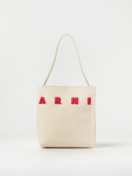 Leather tote bags: Shoulder bag woman Marni