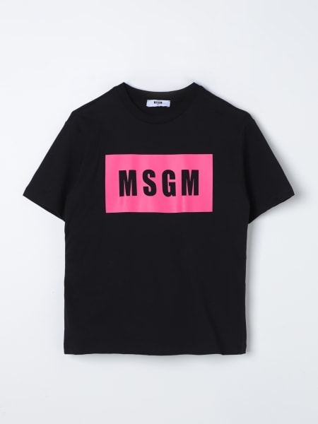 MSGM Kids logo-print cotton T-shirt - Pink