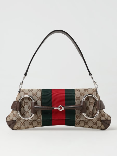 Borsa Horsebit Chain Gucci in tessuto GG Supreme