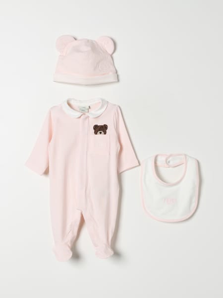 Combinato tutina + cappello + bavaglino Fendi Kids