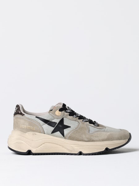 Sneakers Running Sole Golden Goose in nylon e camoscio used