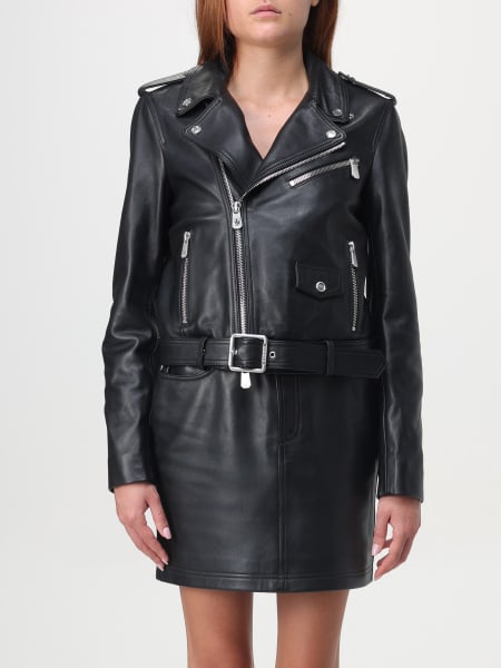 Giacca biker di pelle Pinko