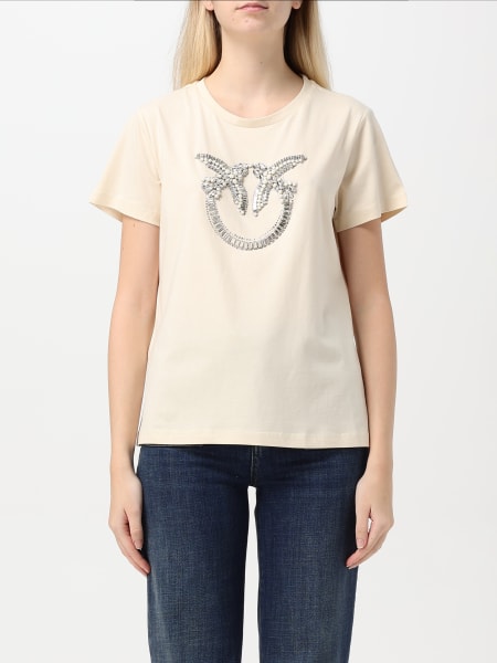 T-shirt Love Birds Pinko in cotone