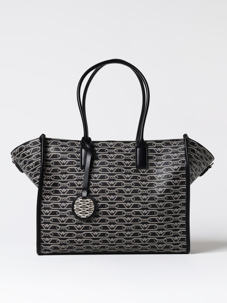 Borse Armani: Borsa Shopper Emporio Armani in tessuto con logo jacquard