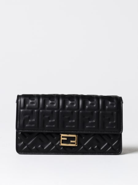 Borsa wallet Fendi in nappa con monogram FF all over