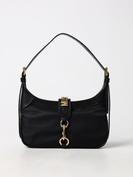 Borsa Hobo Moschino Couture in nylon e pelle sintetica