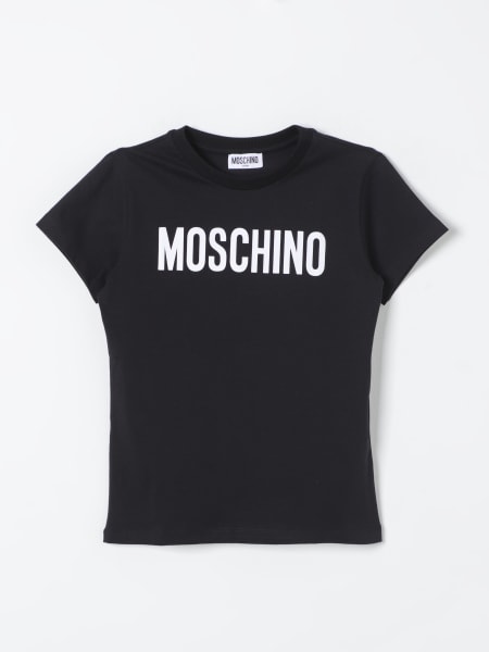 T-shirt in cotone con maxi logo Moschino