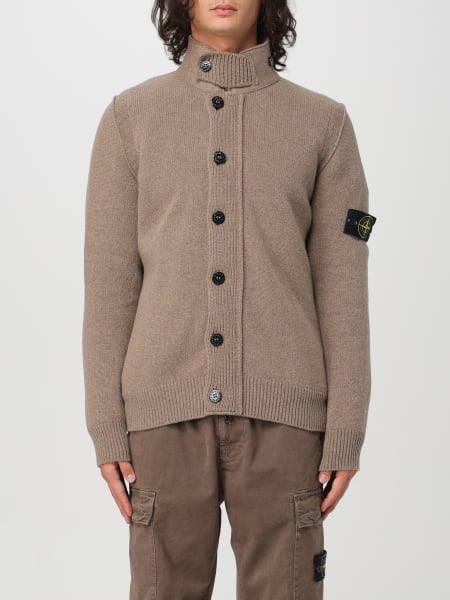 Cardigan in misto lana con bottoni Stone Island