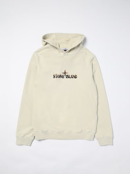Felpa Stone Island Junior in cotone con logo