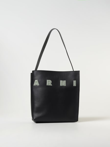 Borsa Museo Marni in pelle con logo