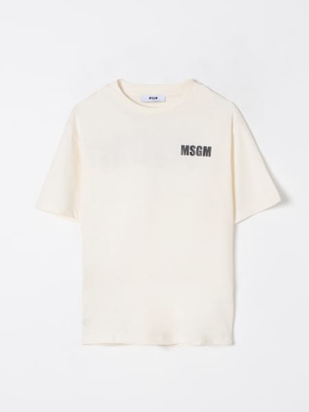 MSGM Kids: T-shirt in cotone con stampa logo MSGM Kids