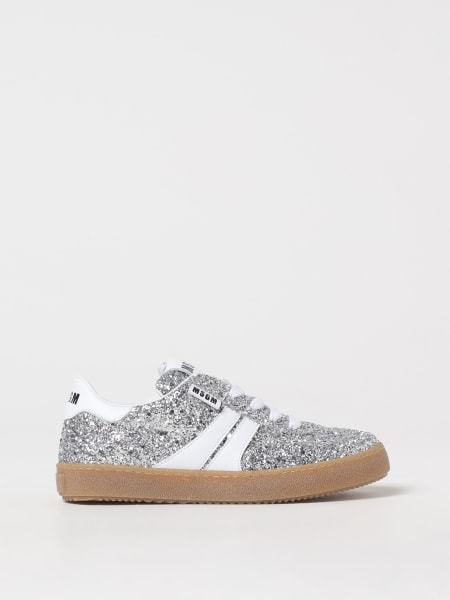 Sneakers MSGM Kids in pelle glitter