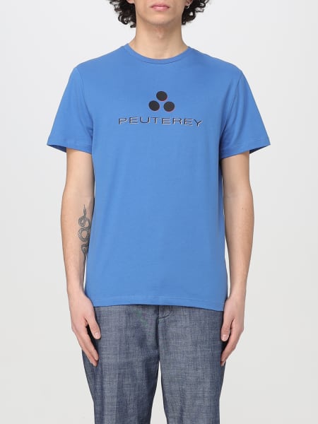Tシャツ・カットソー PEUTEREY Men T-shirt Gnawed Blue PEU547099012182 289 Peuterey T-shirt for Men SS25 | GIGLIO.COM