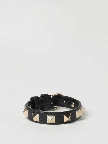Bracciale Rockstud Valentino Garavani in pelle a grana naturale