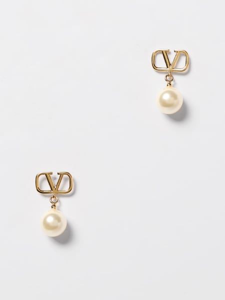 Orecchini VLogo Signature Valentino Garavani in ottone con perla sintetica >