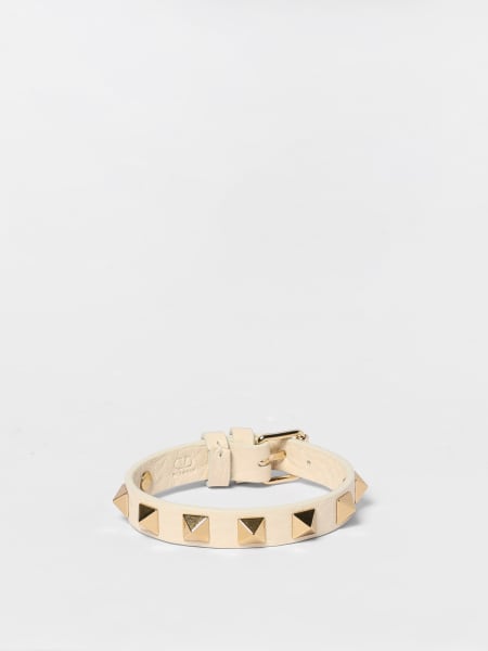 Bracciale Rockstud Valentino Garavani in pelle a grana>