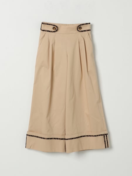 Pantalone a gamba larga Fendi in cotone>