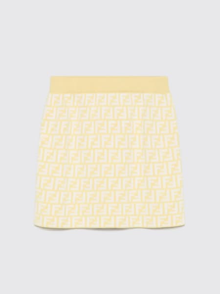 Fendi: Gonna in maglia di cotone FF Fendi