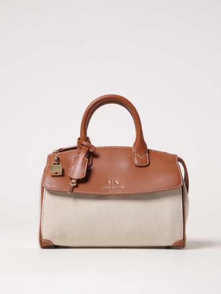 【関税&送料込】ARMANI EXCHANGE Bags Brown Medium Handbag with Logo | Armani Exchange