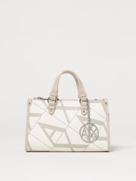 Armani Exchange: Borsa Armani Exchange in pelle sintetica a grana con monogram goffrato