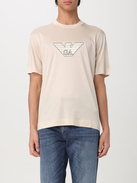 Tシャツ・カットソー EMPORIO ARMANI Men T-shirt Yellow Cream EM001033AF10017 EMPORIO ARMANI: T-shirt men - Yellow Cream | Emporio Armani