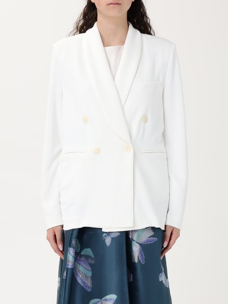 アウターその他 EMPORIO ARMANI Woman Blazer White EW001559TE10419 U0006 Women's Jackets and Blazers | Emporio Armani