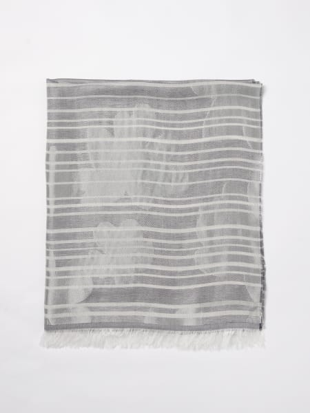 Foulard Emporio Armani in misto modal con nuvole jacquard >