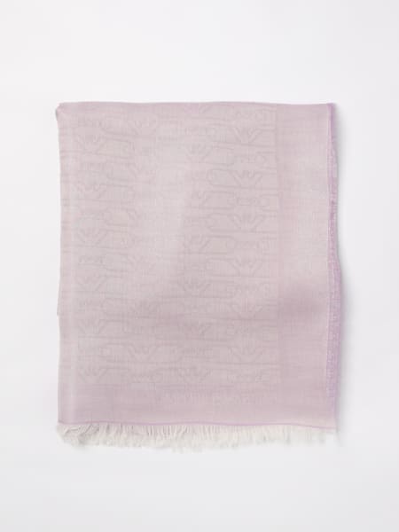 Sciarpa Emporio Armani in misto cotone con logo jacquard >